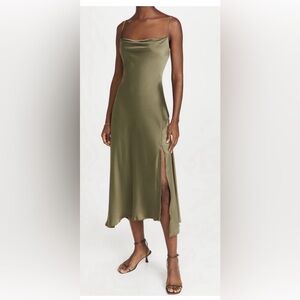 Astr Sage Midi Slip Dress